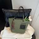 ロエベトートバッグ レディース LOEWE 肩掛けカバン とーとバッグ 編みバッグ 通学 通勤 軽量 夏向け ショルダーバッグ おしゃれ 可愛い 大容量 シンプル 裏地付き カジュアル 