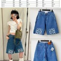 Loewe半ズボン レディース カウボー ブランドロエベデニム 半ズボン S - 2XL ショートパンツ レディース 五分丈 夏 ハーフパンツ レトロカジュアル ハイウエスト ストレートレッグ ハイウエスト 短パン ショート