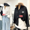 ロエベシャツ ブラウス レディース LOEWEとろみワイシャツ ゆったり 大きいサイズ 長袖 ノーアイロン オフィス カジュアル ファッション 通勤 日常 高通気性