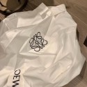 ロエベシャツ レディース 長袖 ワイシャツ ブランドloewe トップス 襟付き ブラウス ポケット付き 上質 オーバーサイズ カジュアル 通勤 春 秋  薄手で通気 軽量で快適、ポケット付きのレギュラーフィット長袖シャツ M-2XL