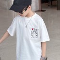 LOEWE ロエベブランド親子tシャツ オーバーサイズ 韓国 キッズtシャツ20代 30代40代 レディースtシャツ 激安パロディ 大人の上質Tシャツ 90-150 S-XXL