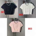 ロエベ カットソー 綿 春 夏 Tシャツ LOEWE ニット セーター カジュアル 通勤 シンプル 可愛い 上品 おしゃれ トップス 半袖 レディースXS- M 