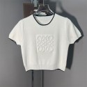ロエベ カットソー 綿 春 夏 Tシャツ LOEWE ニット セーター カジュアル 通勤 シンプル 可愛い 上品 おしゃれ トップス 半袖 レディースXS- M 