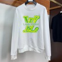 ブランド LV/ルイヴィトン パーカー トレーナー 上着 メンズ 長袖Ｔシャツ プルオーバー 黒白カラー 丸首 オシャレ 男女通用 コットン 高品質 柔らか 大き目ロゴ ファッション カジュアル M~4XL