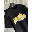 ルイヴィトン ｔシャツ ブランド ヴィトン 半袖 トップス  上着 トップス 黒白 カジュアル 男女兼用 人気 ファッション 丸首シャツ通気性コットン 生地柔らか 肌触りよい S~5XL