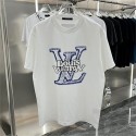 LV ルイヴィトン Tシャツ ブランド 黒白 丸首 おしゃれ モノグラム 夏 メンズ レディース コットン M~4XL