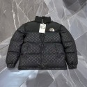 lv ルイヴィトン the north face ザノースフェイス 中綿コート フード付きアウタージャケット 定番ロゴ 厚手 暖かい ふわふわ