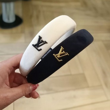 ルイヴィトン カチューシャ 白黒 ヘアバ...