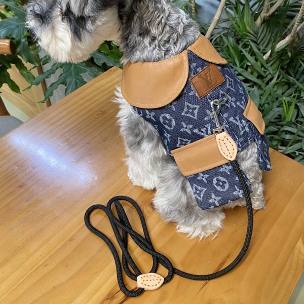 Lv ルイヴィトンハイブランドペット服 牽引ロープ ドッグウェア  犬の服ブランド犬用洋服パロディブランドペット用服激安ブランド犬服春夏