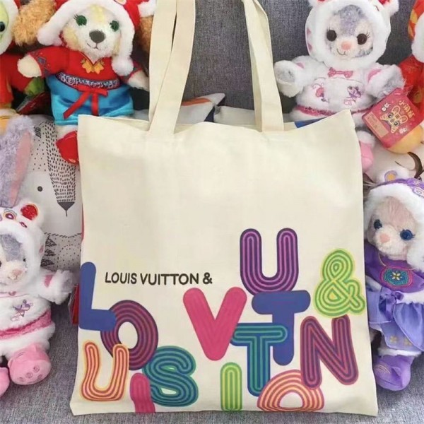 ルイヴィトントートバッグ レディース LV ブランド ショルダーバッグ 肩掛けバッグ 大きめ キャンバストート 帆布 トートバッグ 大容量 プリント柄 通学 旅行用 おしゃれ ショピングバッグ