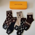 Lv ルイヴィトンハイブランド ソックス 綿製ブランド ストッキング 大人気コットン 靴下 メンズ 通気性上質な コットン ソックス くつした