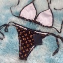 Lv ルイヴィトンハイブランド水着 レディース ビキニパロディブランド体型カバー水着  オトナ女子 人気ショートパンツ大きいサイズ 体型カバー水着S - XL