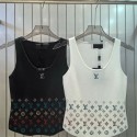 ルイヴィトンサマーニット レディース ブランド lv トップス セーター ニットソー ノースリーブ ハイネック 薄手 モノグラム 春 夏 秋 S - L