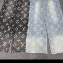 ブランド LV デニムパンツ メンズ ワイドパンツ ジーンズ ゆったり ルイヴィトン バギーパンツ ストリート ジーパン ストレート サルエルパンツ ビッグシルエット アメカジ 大きいサイズ 男女兼用 ファッションS - XL 