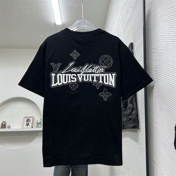 Lv ルイヴィトン夏tシャツブランドかわいいハイブランド半袖tシャツ男女兼用ブランドtシャツ高品質20代 30代40代tシャツ 激安パロディM - 4XL