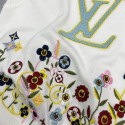 ルイヴィトンニットタンクトップ レディース Lv ノースリーブ クールネック ニット カットソー トップス リブニット タートルネック セーター 薄手 スリム 花がら  S - L