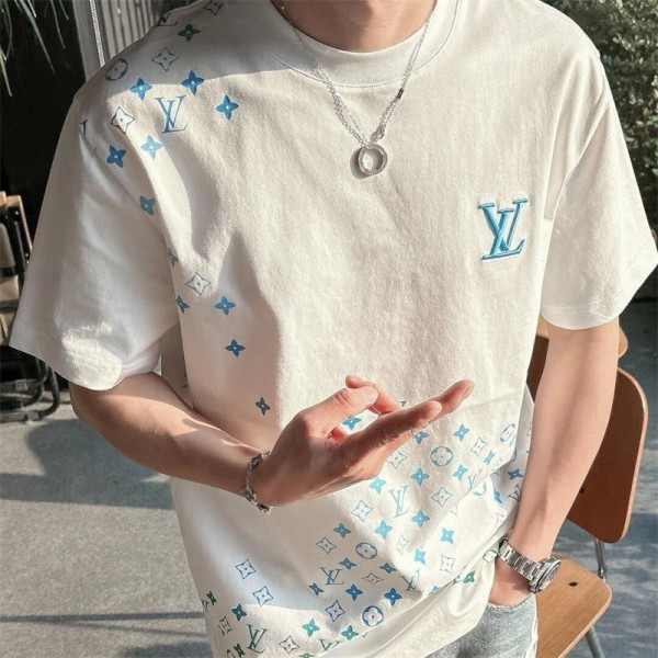 Lv ルイヴィトンブランドtシャツカットソー コピーブランド半袖tシャツブランドtシャツ高品質韓国 パチモン tシャツ XS - 5XL
