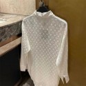 ルイヴィトンシャツ ブラウス レディース LV 長袖 おしゃれ 襟付き シルクトップス 体型カバー 着瘦せ シンプル きれいめ カジュアル 通勤 オフィス フォマール お出掛け ワイシャツ 秋 春