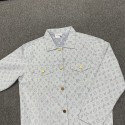 ルイヴィトンデニムシャツ メンズ 長袖 ブランド lv ジャージ モノグラム柄 汗染み防止 快適な 軽い 柔らかい かっこいい ワイシャツ カジュアル シンプル オシャレ 人気 春秋冬服  XL - 5XL 