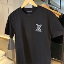 Lv ルイヴィトンtシャツハイブランド夏ブランド半袖tシャツブランドtシャツ上着カジュアル韓国 パチモン tシャツS - 3XL