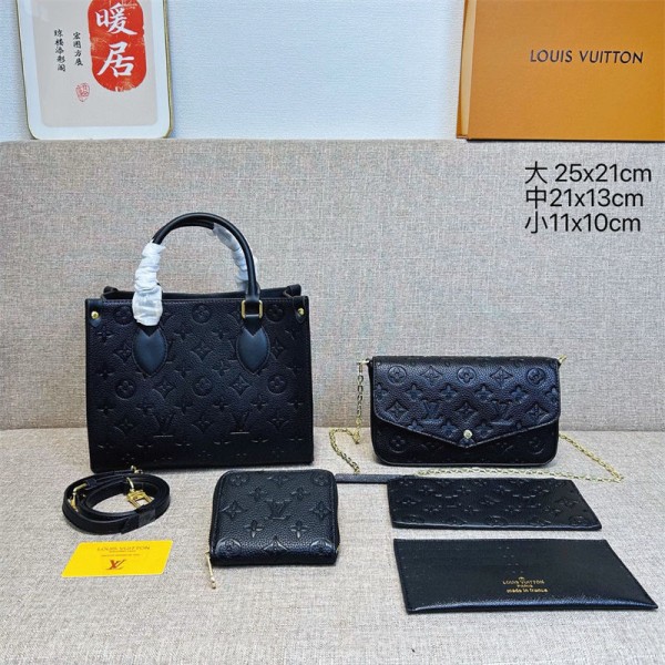 ハイブランドルイヴィトンバッグ3点セット トートバッグ ショルダーバッグ ミニバッグ かわいい ハンドバッグ 大容量 おしゃれ 上質レザーバッグ 