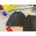 ブランドルイヴィトン子供服 2点セットアップ Lv キッズ長袖 スウェット 上下セット キッズ ベビー服 男の子 ボーイズ 春 秋 冬 ルームウェア かわいい 韓国子供服 100¬160cm 