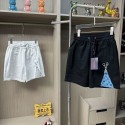 ハイブランドルイヴィトン lv ショーツ メンズ ハーフ サーフパンツ 短パン ボトムス 無地 黒 柄 夏服 伸縮性 快適 膝上 短すぎない リラックス 動きやすい 楽チン ツイル M-5XL