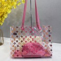 ハイブランドルイヴィトン透明バッグ Lv ビニール クリアバッグ PVC クリアトート 小ポケット付き トートバッグ 推し活 ディース クリア 防水 ショッピングバッグ イベント用