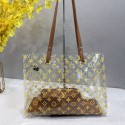 ハイブランドルイヴィトン透明バッグ Lv ビニール クリアバッグ PVC クリアトート 小ポケット付き トートバッグ 推し活 ディース クリア 防水 ショッピングバッグ イベント用