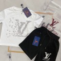 ハイブランドルイヴィトンベビー服 Lv子供服 男の子 セットアップ 夏 ボーイズ 半袖 Tシャツ ハーフパンツ 上下セット キッズ 夏服 子供 ジャージ 上下セット 女の子 普段着 90-160cm カジュアル 韓国 お洒落 女の子 半袖スウェット セットアップ