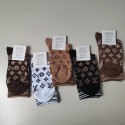 Lv ルイヴィトンハイブランド ソックス 綿製コットン 靴下 メンズ 通気性浅口ソックス 女の子好き 韓国ブランドソックス 男女兼用 ファッション