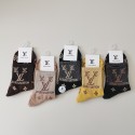 Lv ルイヴィトンレディース向け 靴下 かわいいブランド ストッキング 大人気ブランドミドルソックス 高品質上質な コットン ソックス くつした