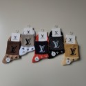 Lv ルイヴィトンハイブランド ソックス 綿製レディース向け 靴下 かわいいブランドミドルソックス 高品質浅口ソックス 女の子好き 韓国