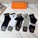 Lv ルイヴィトンハイブランド ハイソックス 綿製 レディース向け 靴下 かわいい コットン靴下 メンズ 通気性 上質な コットン ソックス くつした