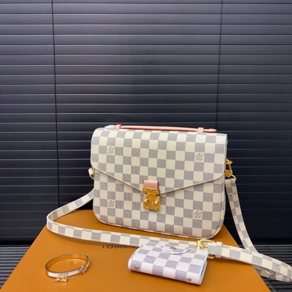 ハイブランドLV ルイヴィトン肩掛けバッグ カードバッグ ブレスレット 3点セット ブランドショルダーバッグ 女性 ブランド手提げカバン 大容量 ブランドボックスバッグ 鞄