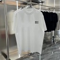 ミュウミュウ MiuMiu 半袖tシャツハイブランド夏ブランドtシャツ上着カジュアルブランドtシャツ高品質Tシャツカットソーペアカップル M - 4XL