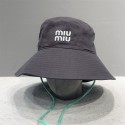 MiuMiu日焼け止めハット UVカット ミュウミュウバケットハット レディース メンズ 春夏 大きめ 深め バケットハット 綿素材 折りたたみ サイズ調整 洗える 紫外線 選べるカラーバリエーション