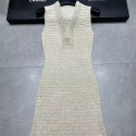 ブランドMiuMiuニットワンピース レディース夏韓国ミュウミュウタンクワンピース レディース 上品 ワンピースセクシータイトシンプルワンピース