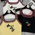 MiuMiuタンクトップ レディース ミュウミュウ キャミソール サマー へそ出し Tシャツ ノースリーブ ニット シアートップス 女性 Uネック チューブトップ ベスト 重ね着 部屋着 四季適用 S - L 