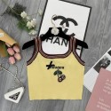 MiuMiuタンクトップ レディース ミュウミュウ キャミソール サマー へそ出し Tシャツ ノースリーブ ニット シアートップス 女性 Uネック チューブトップ ベスト 重ね着 部屋着 四季適用 S - L 
