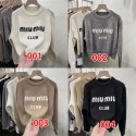 MiuMiuニット セーター レディース ミュウミュウリブニット 大人め高級魅力 着回し自由自在 カットソー S - 3XL 長袖 華奢見え 高伸縮性 厚手 暖かい 着痩せ 重ね着 おしゃれ レディーストップス インナー トップス 秋冬春 通勤 カジュアル