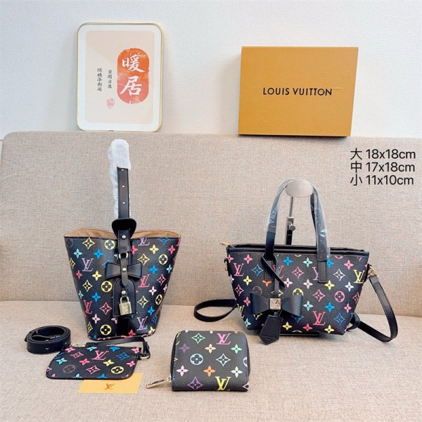 LV 肩掛けバッグブランド男女兼用ブランドルイヴィトンミニバッグコーデ 年齢やスタイルを問わずご愛用いただける 3点セット ブランドLV手提げカバン大容量レディースショルダーバッグブランドカジュアル