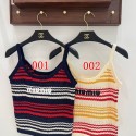 ハイブランドMiuMiuニットキャミソール レディース ミュウミュウタンクトップ 春夏 涼しい 通気性 防寒 柔らかい 伸縮性 ノースリーブ トップス インナー ソフト 優しい おしゃれS-XL