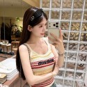 ハイブランドMiuMiuニットキャミソール レディース ミュウミュウタンクトップ 春夏 涼しい 通気性 防寒 柔らかい 伸縮性 ノースリーブ トップス インナー ソフト 優しい おしゃれS-XL
