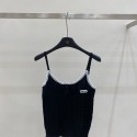 ハイブランドMiuMiuニットキャミソール ショート丈 レディース ミュウミュウタンクトップ へそ出し インナー ベスト ノースリーブ ベアトップ レース チューブトップ かわいい S-XL 