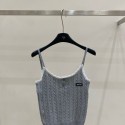 ハイブランドMiuMiuニットキャミソール ショート丈 レディース ミュウミュウタンクトップ へそ出し インナー ベスト ノースリーブ ベアトップ レース チューブトップ かわいい S-XL 