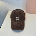 ブランドミュウミュウベースボールキャップ MiuMiu刺繍帽子 メンズ レディース 野球キャップ ヴィンテージ ウォッシュ加工 おしゃれ 無地 キャップ