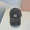 ブランドミュウミュウベースボールキャップ MiuMiu刺繍帽子 メンズ レディース 野球キャップ ヴィンテージ ウォッシュ加工 おしゃれ 無地 キャップ