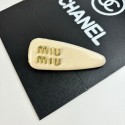 ミュウミュウ MiuMiuブランドPUレザーバレッタ リボンヘアピン 韓国スタイル ヘアピン クリップとバレッタ ヘアアクセサリー かわいい 気質