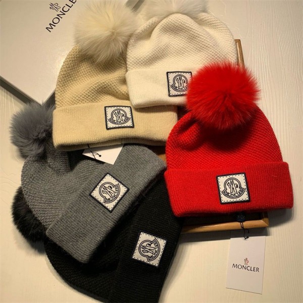 Moncler モンクレールブランドニット帽子 レディース 防寒 ニットキャップ ポンポン付き 毛糸帽子 冬 春 秋 小顔効果 可愛い 手編み おしゃれ 防寒 ニット 冬帽子 アウトドア スキー スノー 寒さ対策 ファッション 冬物 プレゼント